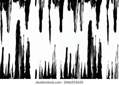 Black Brush strokes isolated on white background. Brush strokes grunge background. Vector brush stroke texture. Black ink, paint splatter.