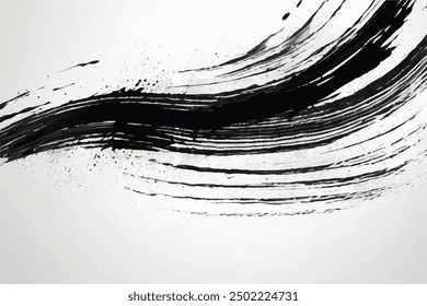 Black brush strokes isolated on white Background. Brush strokes background. Grunge Brush strokes.