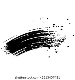 Black Brush strokes isolated on white background. Brush strokes grunge background. Vector brush stroke texture. Black ink, paint splatter.