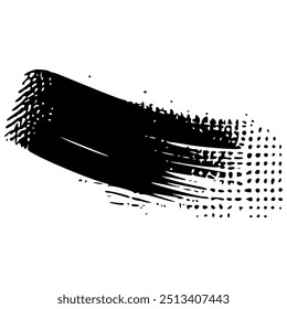 Black Brush strokes isolated on white background. Brush strokes grunge background. Vector brush stroke texture. Black ink, paint splatter.