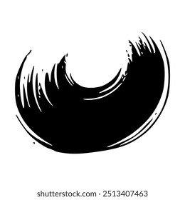 Black Brush strokes isolated on white background. Brush strokes grunge background. Vector brush stroke texture. Black ink, paint splatter.