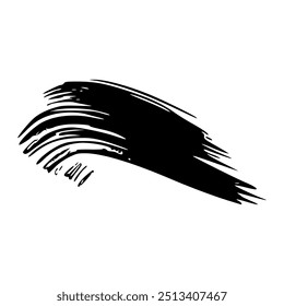 Black Brush strokes isolated on white background. Brush strokes grunge background. Vector brush stroke texture. Black ink, paint splatter.