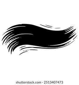 Black Brush strokes isolated on white background. Brush strokes grunge background. Vector brush stroke texture. Black ink, paint splatter.