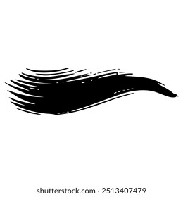 Black Brush strokes isolated on white background. Brush strokes grunge background. Vector brush stroke texture. Black ink, paint splatter.