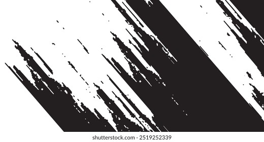 Pinceladas negras aisladas sobre fondo blanco. Pinceladas de fondo grunge. pincel de Vector