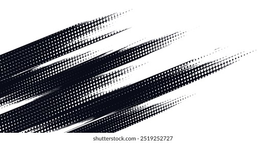 Black Brush strokes isolated on white background. Brush strokes grunge background. Vector brush