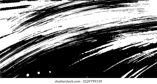 Black Brush strokes isolated on white background. Brush strokes grunge background. 