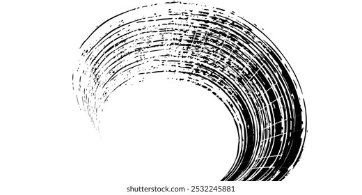 Black Brush strokes isolated on white background. Brush strokes grunge background. Vector brush stroke texture. Black ink, paint splatter.