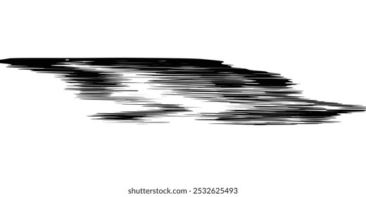 Black Brush strokes isolated on white background. Brush strokes grunge background. Vector brush stroke texture.