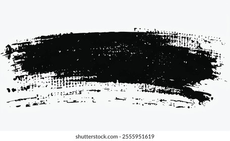 Black Brush strokes isolated on white background. Brush strokes, brushes, lines, black paint, grunge. Vector grunge background. Brush stroke Line. 