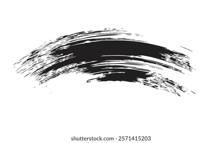 Black Brush strokes isolated on white background. Brush strokes grunge background. Vector brush stroke texture. Black ink, paint splatter.