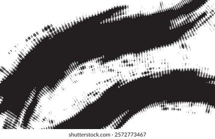 Black Brush strokes isolated on white background. Brush strokes grunge background. Vector brush stroke texture. Black ink, paint splatter.