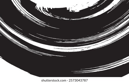 Black Brush strokes isolated on white background. Brush strokes grunge background. Vector brush stroke texture. Black ink, paint splatter.