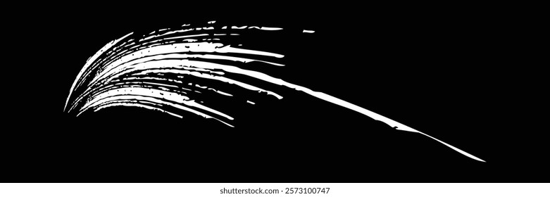 Black Brush strokes isolated on white background. Brush strokes grunge background. Vector brush stroke texture. Black ink, paint splatter.