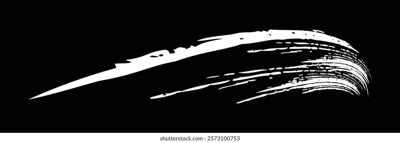 Black Brush strokes isolated on white background. Brush strokes grunge background. Vector brush stroke texture. Black ink, paint splatter.