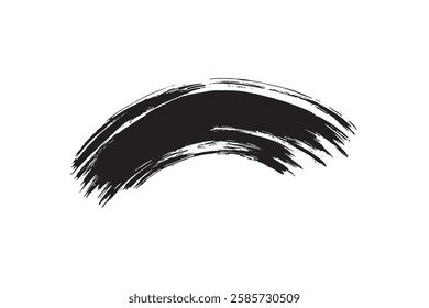 Black Brush strokes isolated on white background. Brush strokes grunge background. Vector brush stroke texture. Black ink, paint splatter. Grunge Paint Roller . Vector brush Stroke . Distressed banner