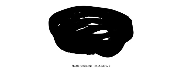 Black Brush strokes isolated on white background. Dry Brush Strokes and Scratches Retro Grunge Background. Vector brush stroke texture. Black ink, paint splatter.