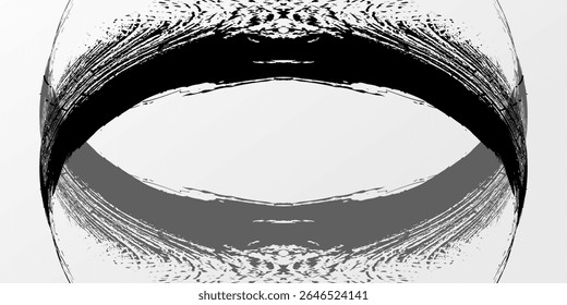 Traçados de Pincel preto isolados em plano de fundo branco. Os traçados de pincel são plano de fundo grunge. Textura do traçado do pincel vetorial. Tinta preta, pintura splatter. ilustração vetorial