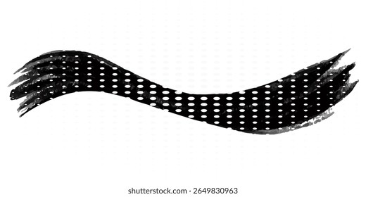 Traçados de Pincel preto isolados em plano de fundo branco. Os traçados de pincel são plano de fundo grunge. Textura do traçado do pincel vetorial. Tinta preta, pintura splatter. ilustração vetorial