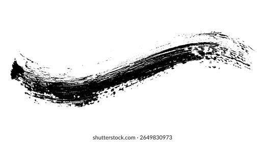 Black Brush strokes isolated on white background. Brush strokes grunge background. Vector brush stroke texture. Black ink, paint splatter. vector ilustration