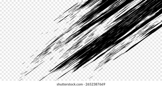 Black Brush strokes isolated on white background. Brush strokes grunge background. Vector brush stroke texture. Black ink, paint splatter.
