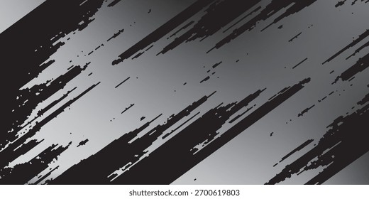 Pinceladas negras aisladas sobre fondo blanco. Pinceladas de fondo grunge. pincel de Vector