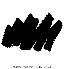 Black brush strokes made by hand for use in designs