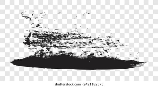 black brush strokes on a transparent background