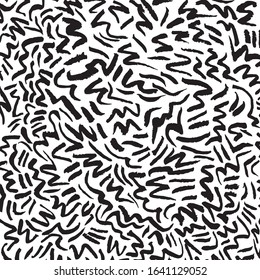 Black brush strokes on a white background.