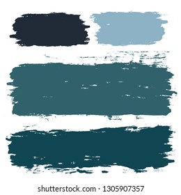black brush strokes set backgrounds. Paint lines grunge collection. Set of black grungy hand painted brush strokes isolated on white. Abstract ink texture, design elements. - Vector