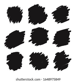 Black Brush strokes set, vector logo design element for presentations, templates etc. Backgrounds for sale, offer text banners