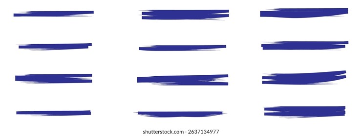 Black brush strokes vector illustration, abstract grunge texture on white background. Artistic design element, paint smear, ink splatter, creative graphic element.
