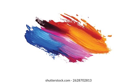 Black brush texture on plain background. Ink splatter design ideal for creative artwork and abstract composition. Suitable for print web and graphic resources.