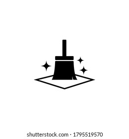 black brush vector illustration for cleaning icons and symbols. great for cleaning service logos
