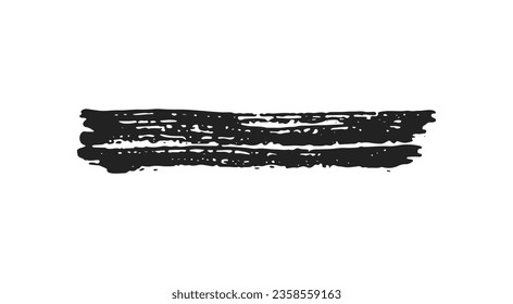 Black brush vector, paintbrush stroke minus sign, grunge texture