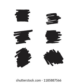 Black Brush Vector Template Design Illustration