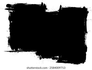 black brushed painting banner label abstract background grunge graphic style