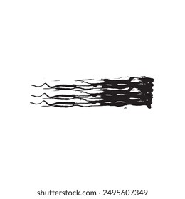  Schwarze Pinselstrich Grunge Textur. Abstraktes Design eps 10