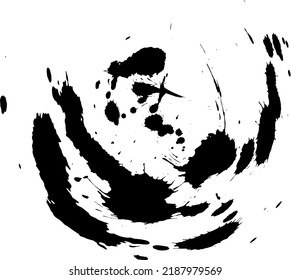 black brushstroke spray stains,Vector black and white ink splash, spatter, splatter, drip, drop, ink blob brush, paint spot, spray,  Grunge textured elements