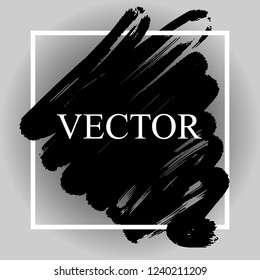 Black brushstroke in a vector with the ability to edit and resize indefinitely