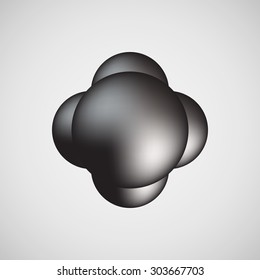Black bubble badge, realistic icon template with reflex and light background for design concepts, internet sites, UI, applications, apps, presentations and prints. Vector illustration.