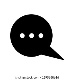 Black bubble chat icon.