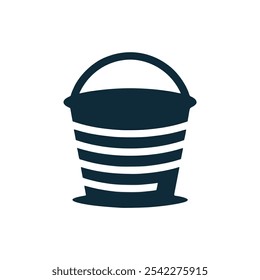 black bucket logo vector illustration template design