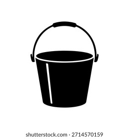 Diseño de silueta de Vector de cubo negro
