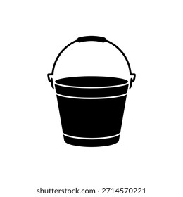 Diseño de silueta de Vector de cubo negro