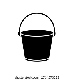 Diseño de silueta de Vector de cubo negro
