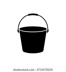 Diseño de silueta de Vector de cubo negro