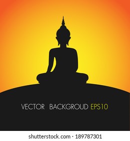 Black buddha silhouette