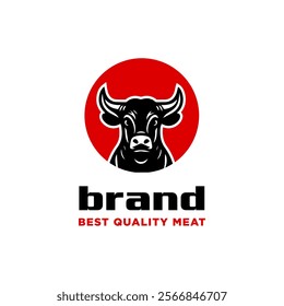 Black Buffalo Cow Angus For Cattle Farm Ranch Logo design