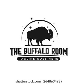 black buffalo farm business logo design